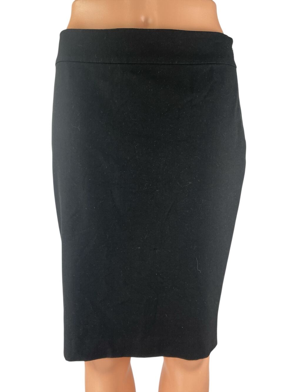 Ann Taylor Petite Women's Black Pleated High Waisted Pencil Mini Skirt Size 4P